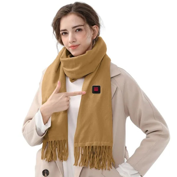 Bufanda eléctrica de invierno con calefacción USB, unisex