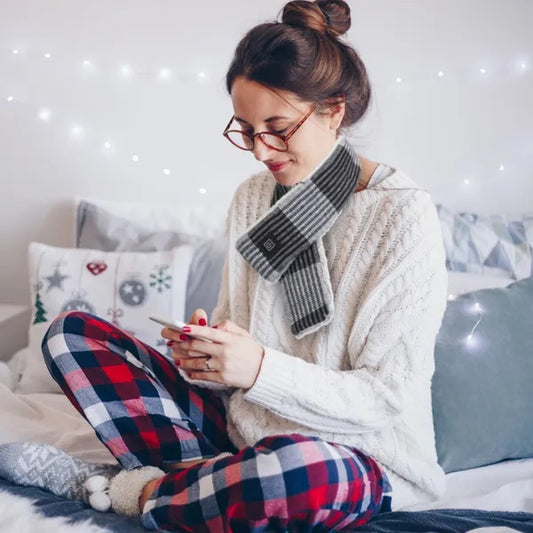 Electric Heated Scarf USB Heating Neck Wrap Unisex Winter Heated Neck Shawl