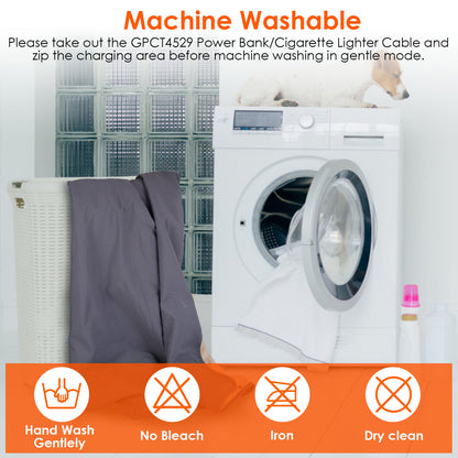 1Pc 53.5x37.8in Electric Heated Throw Full Body Heated Shawl Indoor Outdoor Heated Blanket With 3 Heating Levels 2Hrs Auto Off Machine Washable Waterproof