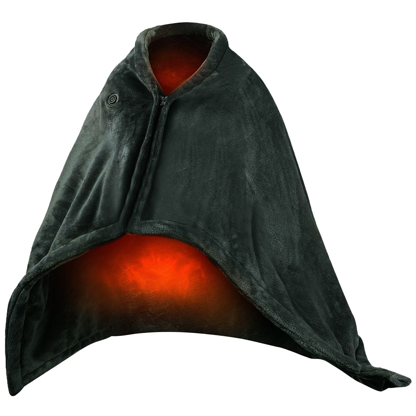 Manta eléctrica calefactable USB de 150 x 79 cm (59 x 31 pulgadas), poncho/chal/envoltura con cremallera, lavable, para el hogar y la oficina. No requiere batería externa. Compatible con CJCD2415461.